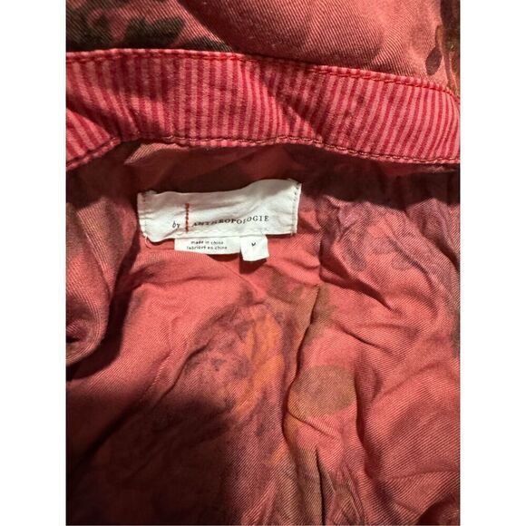 Anthropologie Dolman sleeve floral print button front shirt M - Picture 3 of 7